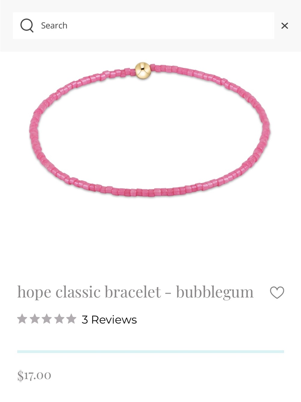 E newton Pink Stretch Beaded Bracelets - Set of 2 - Picture 2 of 4